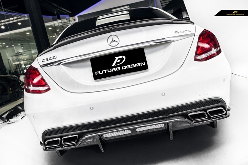 W205 Sedan - PSM style Carbon Trunk Spoiler_004